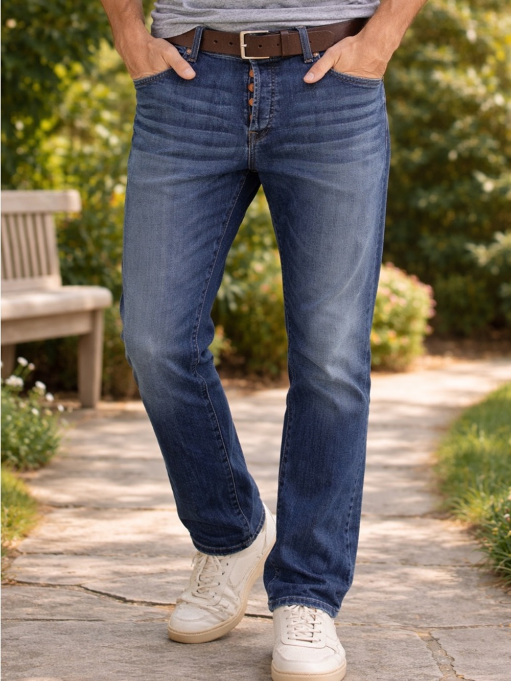 7 For All Mankind Mens Standard Jeans Size 38/30 Dark Wash Button Fly